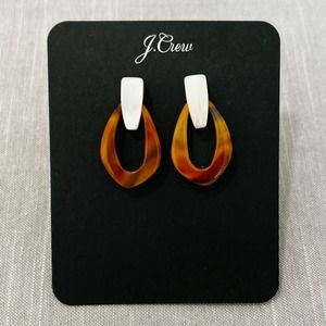 J. Crew Acrylic Door Knocker Drop Earrings in Sandy Beach